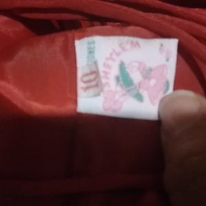 Red party dress  shear tie back d